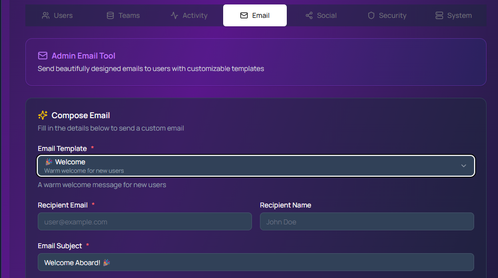 GenPBR custom email management system with template builder and automation